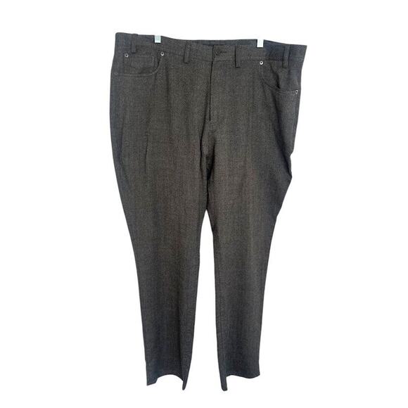 Vince Camuto Mens Wool Blend Pants Straight Brown 38x32 Casual Office Stretch - Picture 1 of 6
